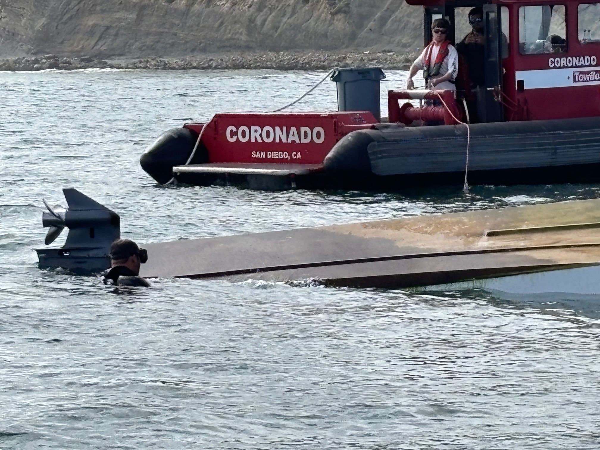Salvage and recovery operations in San Diego